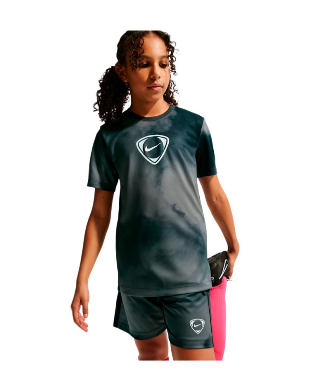 Calça Futebol Nike DF GX AOP Infantil pretos.