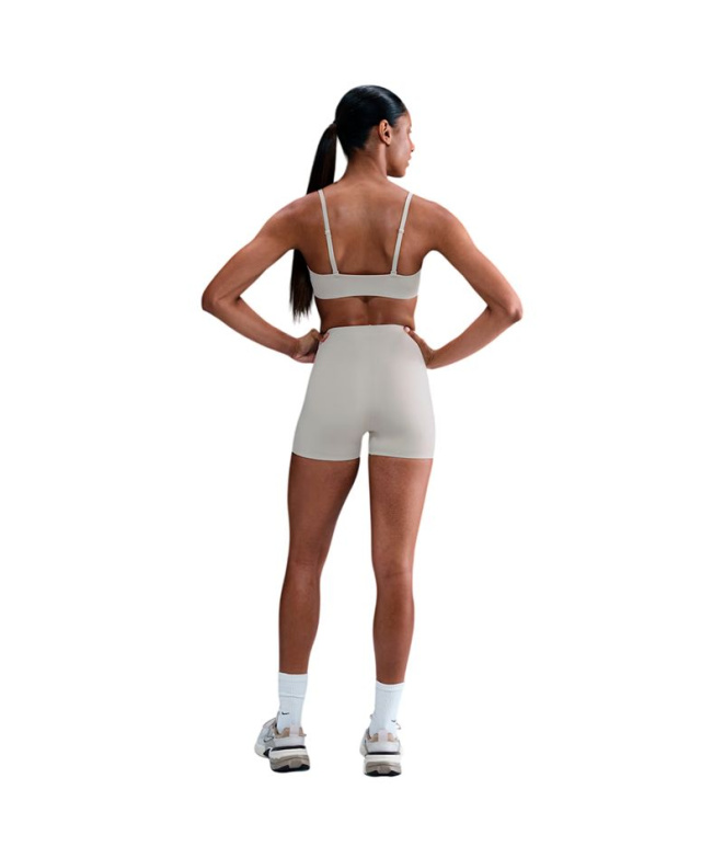Brassiere de sport beige Nike Form Femme