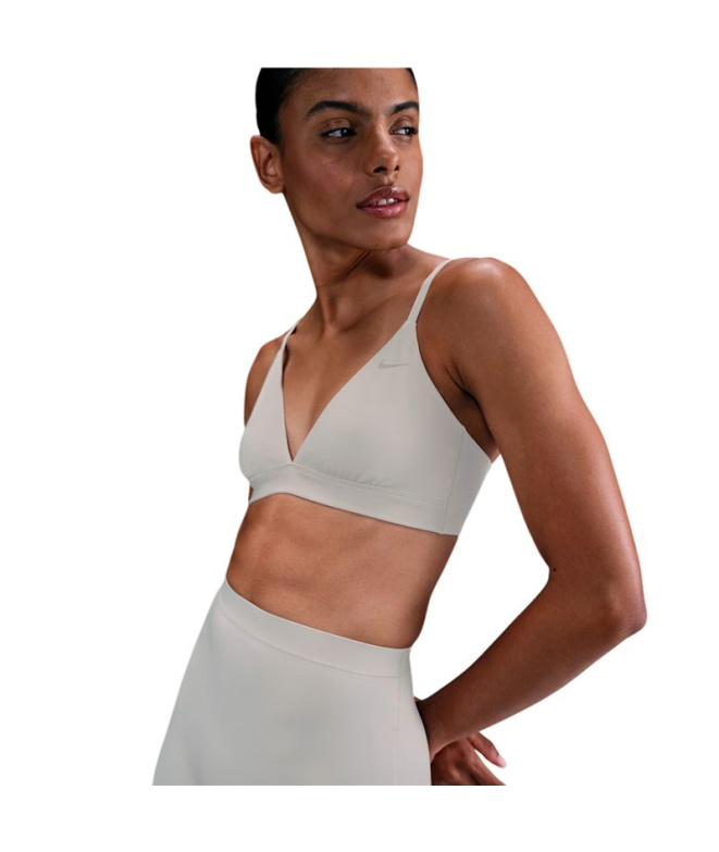 Brassiere de sport beige Nike Form Femme