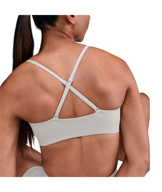 Brassiere de sport beige Nike Form Femme