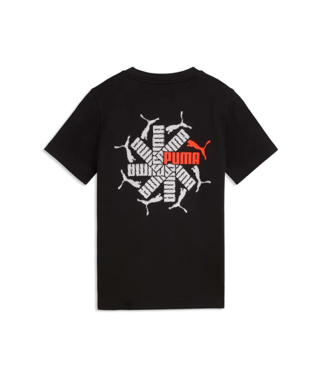 T-shirt Puma Ess Logo Lab Brand, noir, Enfant