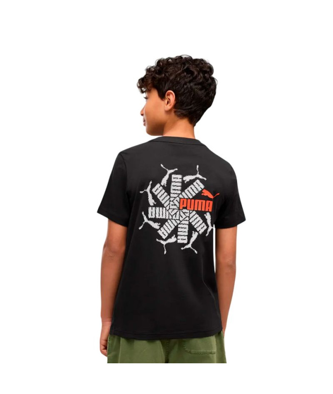 T-shirt Puma Ess Logo Lab Brand, noir, Enfant