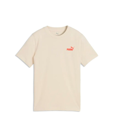 Camiseta Puma Ess Logo Lab Brand Alpine Snow, Niño
