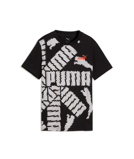 T-shirt Puma Ess Logo Lab Brand, noir, Enfant