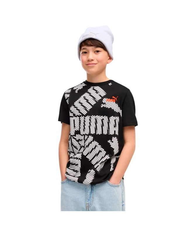 T-shirt Puma Ess Logo Lab Brand, noir, Enfant