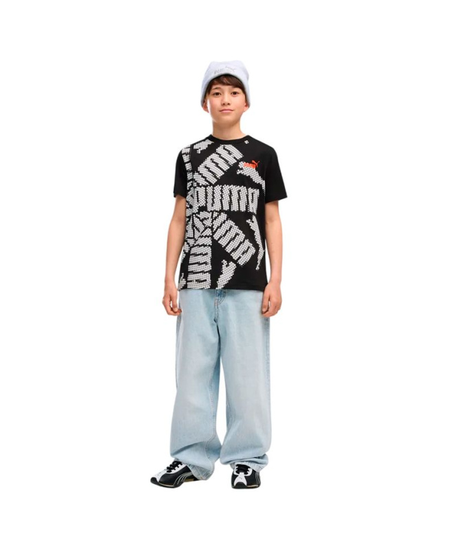 T-shirt Puma Ess Logo Lab Brand, noir, Enfant