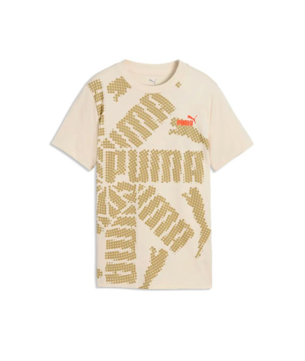 Camiseta Puma Ess Logo Lab Brand, Alpine Snow, Menino