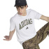 Camiseta branca adidas Camo Script tamanho M