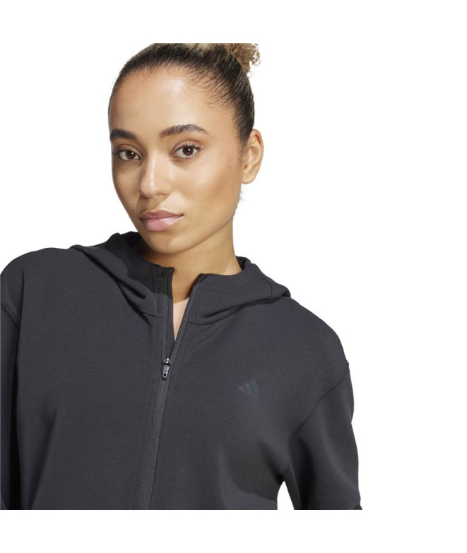 Sweat à Fitness adidas D4T Fz Femme noir