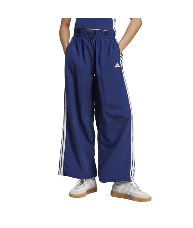 Pantalon Femme adidas 3 bandes bleu foncé/blanc