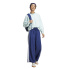 Pantalon Femme adidas 3 bandes bleu foncé/blanc
