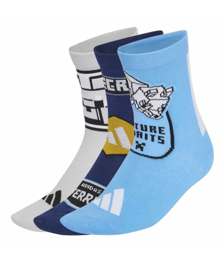 Medias adidas Minecraft 3P Azul
