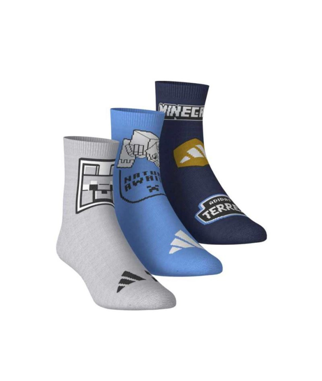 Chaussettes bleues adidas Minecraft 3P