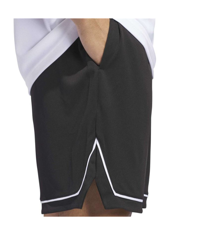 Calça Basquetebol Homem adidas Bos, preta/branca