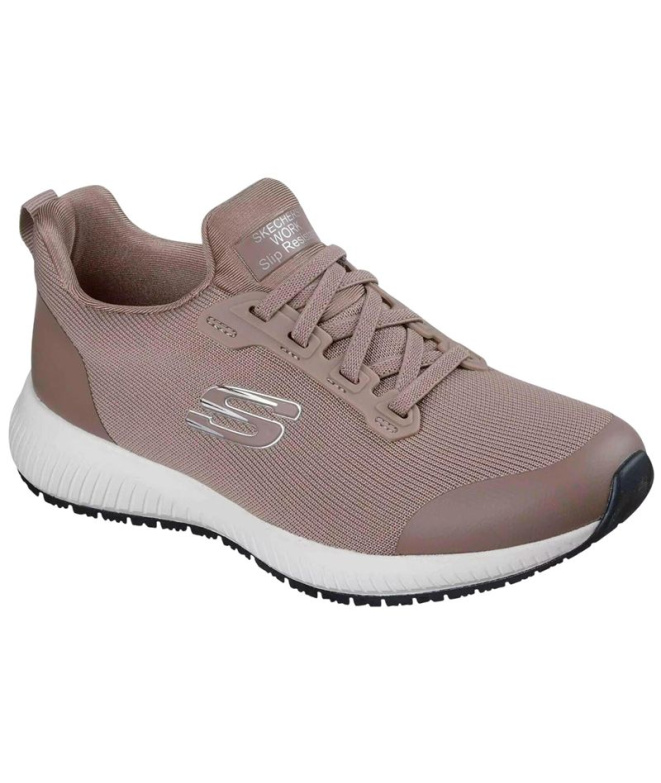 Chaussures Skechers Squad Femme couleur taupe