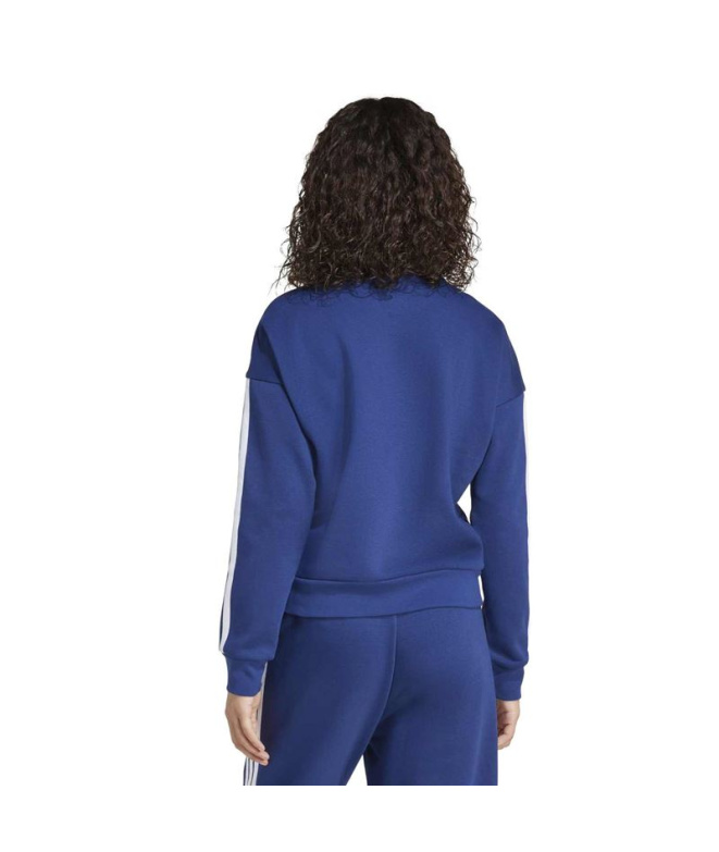 Sweat adidas W 3 bandes bleu foncé