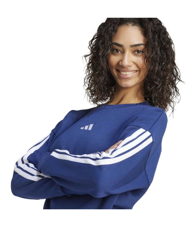 adidas W 3 Stripes Fl Azul Moletom
