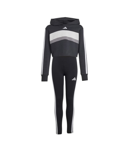 Survêtement adidas Jg 3Bandas Tib Fl St Fille Noir