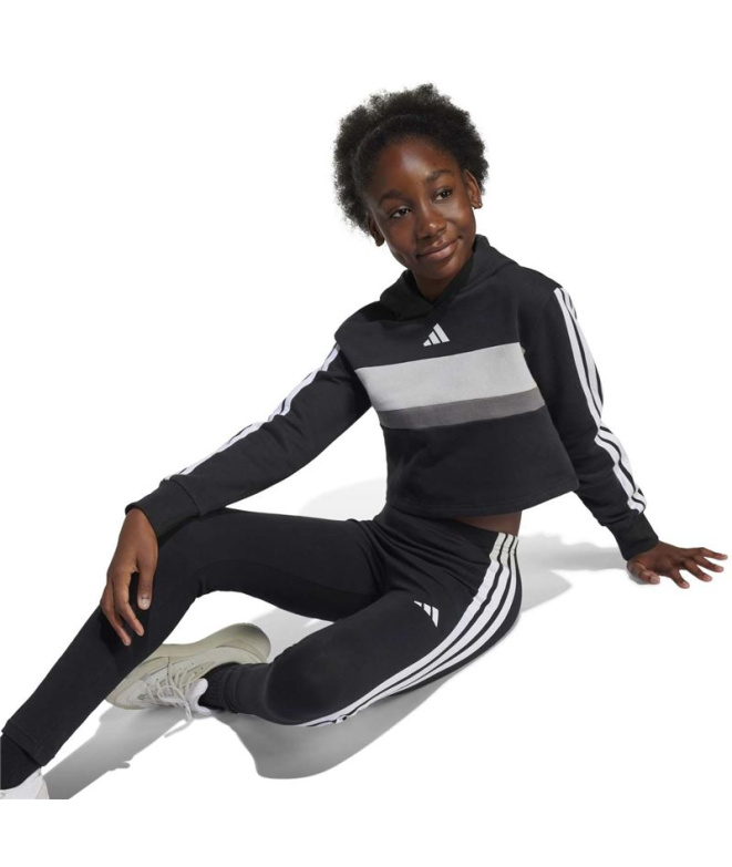 Survêtement adidas Jg 3Bandas Tib Fl St Fille Noir