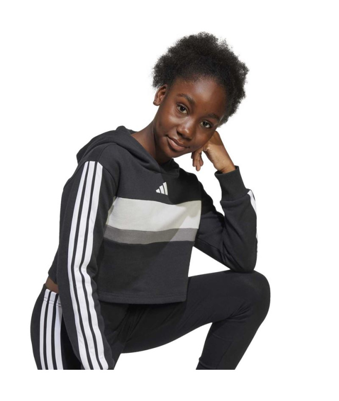 Survêtement adidas Jg 3Bandas Tib Fl St Fille Noir