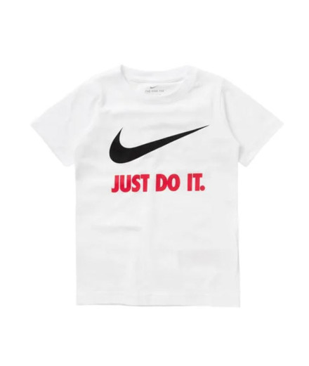 Camiseta Nike Sportswear Swoosh Just Do It infantil White