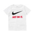 Camiseta Nike Sportswear Swoosh Just Do It infantil White