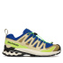 Chaussures Trail Salomon XA Pro 3D V9 Bleu/Bois/Citron vert acide Homme