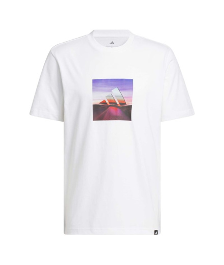 Camiseta adidas Photorl 3 Bandas  Hombre Blanco
