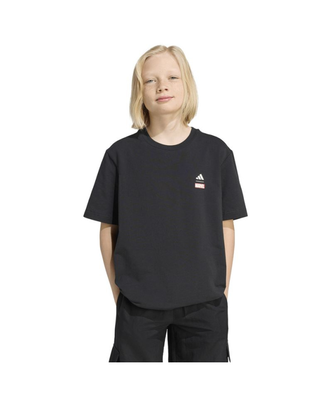Camiseta Infantil Adidas Mrvl Sm Gfx preta/branca