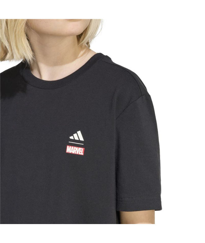 Camiseta Infantil Adidas Mrvl Sm Gfx preta/branca