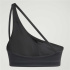 Sutiã esportivo Fitness Mulher adidas Rib Ls, preto.
