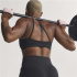 Sutiã esportivo Fitness Mulher adidas Rib Ls, preto.