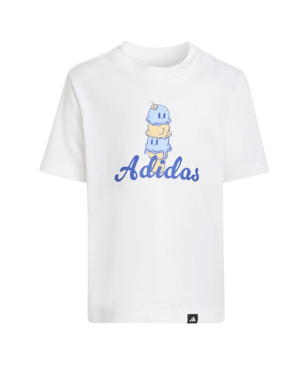 Camiseta adidas Lk Food Infantil Blanco