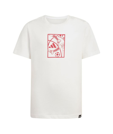 Camiseta branca de futebol Infantil adidas