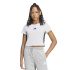 Camiseta Menina adidas Jg 3 Stripes branca/preta