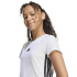 Camiseta Menina adidas Jg 3 Stripes branca/preta