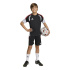 Calça Futebol Infantil adidas Tiro26C Shoy, preta/vermelha semibrilhante