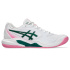 Chaussures Tennis Asics Gel Dedicate 9 Femme , blanc/vert
