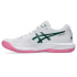 Chaussures Tennis Asics Gel Dedicate 9 Femme , blanc/vert