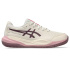 Zapatillas de Tenis Asics Gel-Resolution X Clay Infantil Soft Oat/Dark Aubergine
