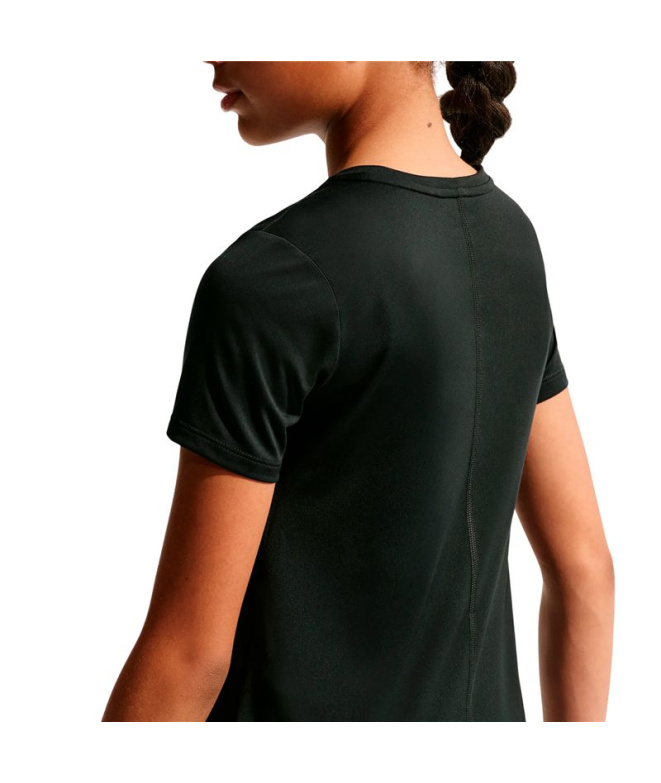T-shirt noir Nike Np Df Ss Hbr Vnr Fille