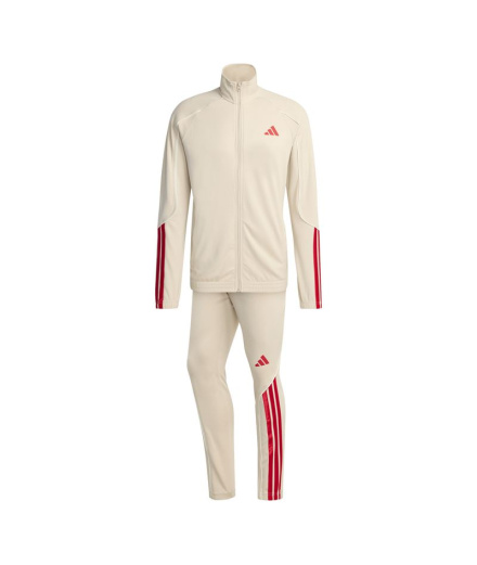 Chandal Adidas 3Stripes Stadium Ts Hombre Beige/Granate