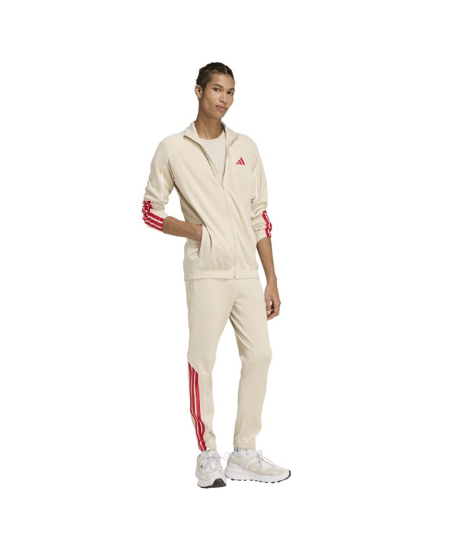 Homme Adidas 3Stripes Stadium Ts Beige/Bordeaux