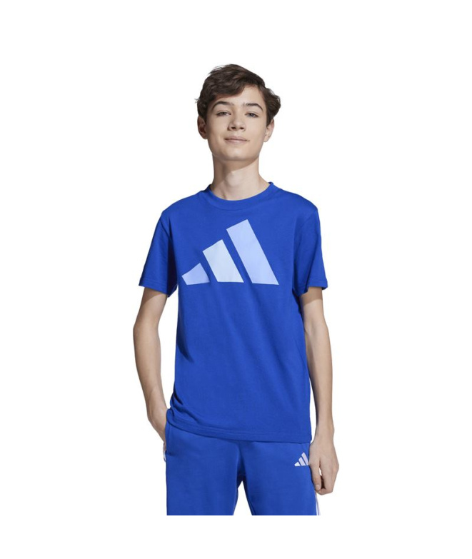 Camiseta adidas com logo grande, tamanho 160...