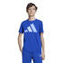 Camiseta adidas com logo grande, tamanho 160 Infantil , azul/azul/azul