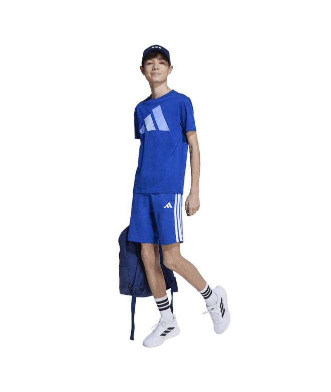 Camiseta adidas com logo grande, tamanho 160...