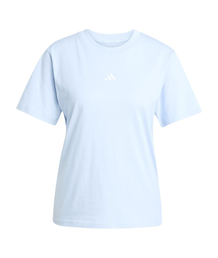 Camiseta Adidas Essentials Small Logo Mujer Azul / Blanco