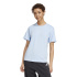 Camiseta Adidas Essentials com Logo Pequeno Mulher Azul/Branca
