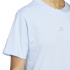 Camiseta Adidas Essentials com Logo Pequeno Mulher Azul/Branca