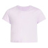 Camiseta Menina adidas Jg 3 Stripes, lilás/branca